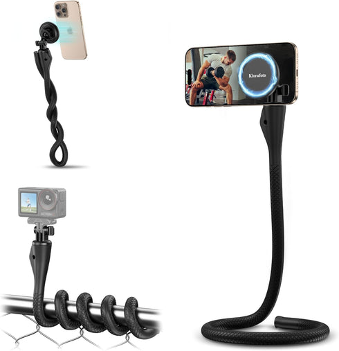 Kiorafoto 29.5'' Magnetic Flexible Gooseneck Phone Mount Holder for iPhone 17 16 15