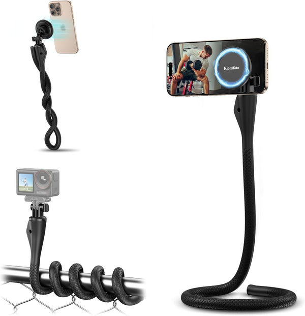 Kiorafoto 29.5'' Magnetic Flexible Gooseneck Phone Mount Holder for iPhone 17 16 15