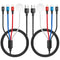 Multi Charging Cable Nylon Braided USB C/Lightning/Micro Port Compatible for Apple Watch