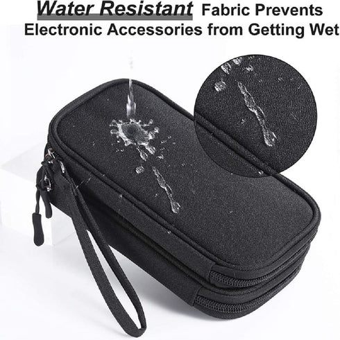 Electronic Organizer Bag, Waterproof Portable Travel Cable Storage Case for USB Drive, Power Bank, Charger, Headphones