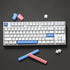 PBT Cherry Profile White Keycaps for Mechanical Keyboards, 153 Key Dye Sub MX Stem Key Caps Set for 60/65/75 Percent
