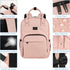 MATEIN Waterproof Nursing Backpack for Women, 15.6 Inch Travel Laptop Bag with Removable Organizer, Pink