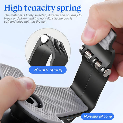 Car Phone Mount, ABS Cell Phone Holder for Car, 1400 Degree Rotation Dashboard Holder for 3 to 7 inches Smartphones
