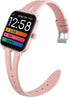 IDW13, IDW16, IDW19 Smartwatch Bands, Lamshaw Slim Vintage Leather Strap Replacement for TOOBUR, TEMINICE, VRPEFIT, and
