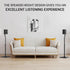 USX MOUNT Universal Speaker Stands, Height Adjustable 30.0" to 39.1" for Satellite & Small Bookshelf Speakers, 1 Pair