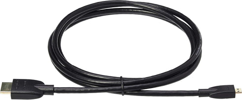 18Gbps 4K@60Hz, 2160p, 48-Bit 6 Amazon Basics Micro HDMI to HDMI Cable, High-Speed, Color, Ethernet Ready, Foot, Black