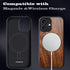 JuBeCo 16, 6.1 inches, Wooden Phone Case is Suitable for iPhone Unique Natural Wood Grain and Color, Magnetic Wireless