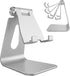CreaDream Adjustable Phone Stand, Aluminum Desktop Holder, Compatible with iPhone Xs Max Xr 8 7 6 6s Plus SE, Silver