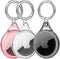Waterproof Airtag Holder Case, Soft TPU Full Protective Anti-Scratch AirTag Keychain for Luggage, Keys, Cat & Dog