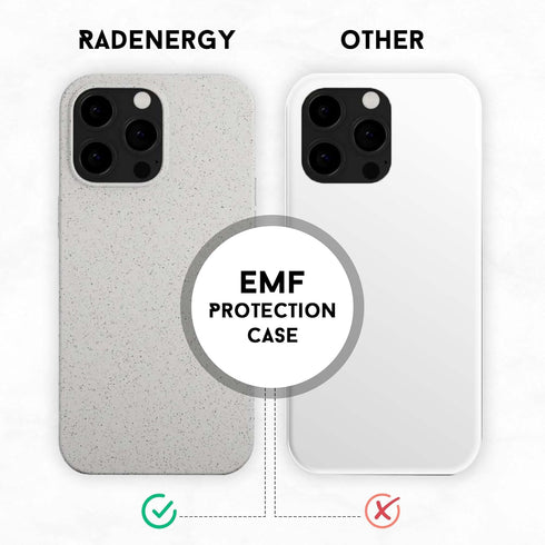 EMF Protection Liquid Silicone Shungite Case for iPhones, 5G Shield Reduction, Lightweight Back Cover (Beige, 13)