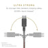 Native Union Belt Cable USB-C to USB-A, 4ft Ultra-Strong Charging Cable with Leather Strap for iPhone 15, Samsung Galaxy