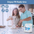 Portable Bluetooth 5.1 Desktop CD Player with HiFi Sound Speakers, Remote Control, FM Radio, White