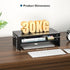 2-Tier 16.5 Inch BONTEC Wooden Monitor Stand Riser, Desk Shelf with Storage Organizer, Ergonomic Computer Stand