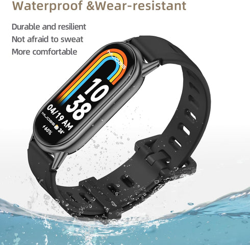 MIJOBS Replacement Wristband Strap for Mi Band 8, Mi Band 6, Mi Band 5 - Silicone Sport Strap for Xiaomi