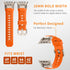 Rubber Band for Apple Watch 49mm 46mm 45mm 44mm 42mm, Luxury Silicone Sport Bands for Men iWatch Ultra & Series