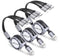 3-Pack Retractable 4Ft Multi Charging Cable 3A - 3 in 1 USB Cable for Samsung Galaxy, LG, Huawei, Tablets & More.