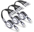 3-Pack Retractable 4Ft Multi Charging Cable 3A - 3 in 1 USB Cable for Samsung Galaxy, LG, Huawei, Tablets & More.