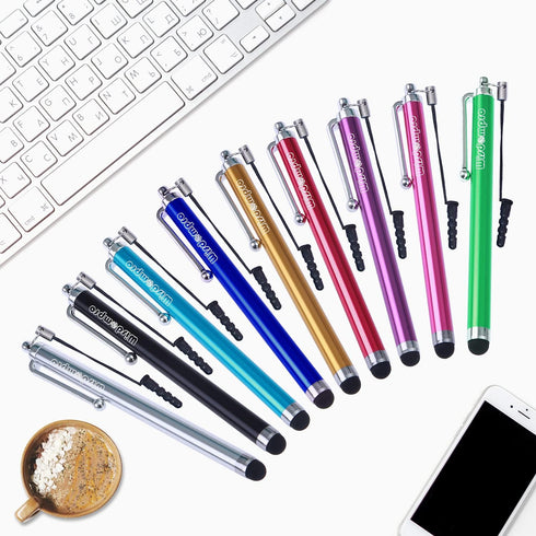 Wisdompro Stylus Pens for Touch Screens, 9 Pack of Universal Rubber Tip Stylus with Lanyard Tether for iPad, Tablet,