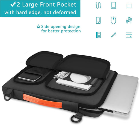 14 inch Laptop Case Sleeve, Waterproof Shock-Resistant Lightweight Shoulder Bag, 360 Protective Briefcase