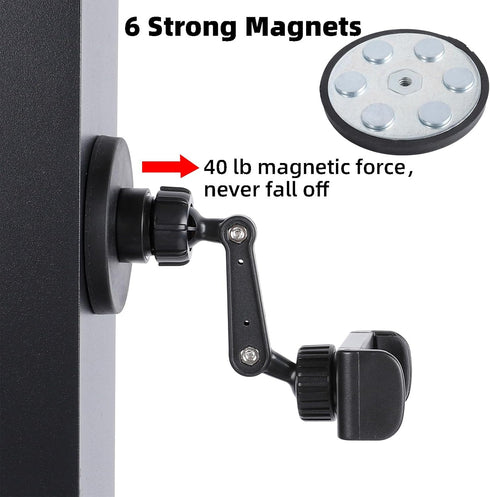 FPN 360 Gym Magnetic Phone Holder Mount Attach to Metal Surface, Rotatable Heavy Duty Magnet Phone Mount for Gym