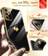 LeYi Love Heart Plating Women Cute Luxury Soft TPU Shockproof Case for Samsung Galaxy A15 5G with Tempered Glass Screen
