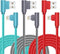 iPhone Charger 90 Degree 3 Pack 6FT Lightning Cord - Nylon Braided Fast Charging for iPhone 12/11/XS/XR.