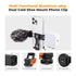 K&F Concept Metal Phone Tripod Mount, Universal Smartphone Stand with 2 Cold Shoe Mount, Adjustable Cellphone Holder