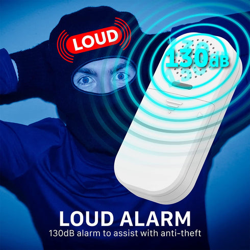 Fosmon Wireless Door Alarms for Home Security with Remote, 130dB Door and Window Alarms Sensors, (Battery-Powered), Kids Safety, Dementia Patients, Pool Door Alarm (1-Pack)