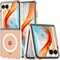 Fin2feel Magnetic Case for Motorola Razr Plus 2024/Moto Razr+ 2024, Transparent Hard PC Shockproof Cover, Compatible