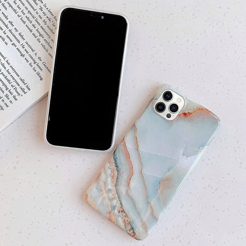 J.west Case for iPhone 13 Pro Max, Unique Grey Marble Print Pattern, Soft TPU Slim Fit Cover
