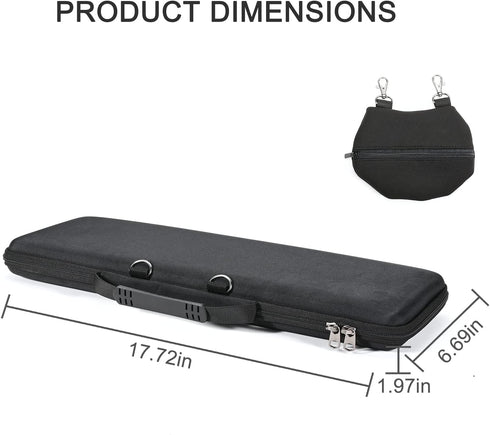 RAIACE Hard Storage Case for Logitech MX Keys S/MX Keys Advanced Wireless Keyboard (Case Only) - Black