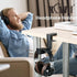 KIWIFOTOS Headphone Stand Holder Under Desk, PC Gaming Headset Hook with 360 Adjustable Rotating Arm Clamp & Cable Clip