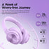 Wireless Over Ear Noise Cancelling Headphones with 130H Playtime, Hi-Res Sound, Custom EQ, Deep Bass Comfort Fit