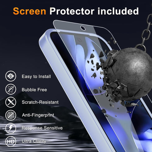 LATVIN 9a 1 Phone Cover for Google Pixel Case | with Screen Protector, Compatible with MagSafe, Magnetic, Military