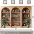 YCUCUEI 7x5ft Fabric Arched Bookshelf Backdrop School Library Books Modern Office Plants Video Conference Photography