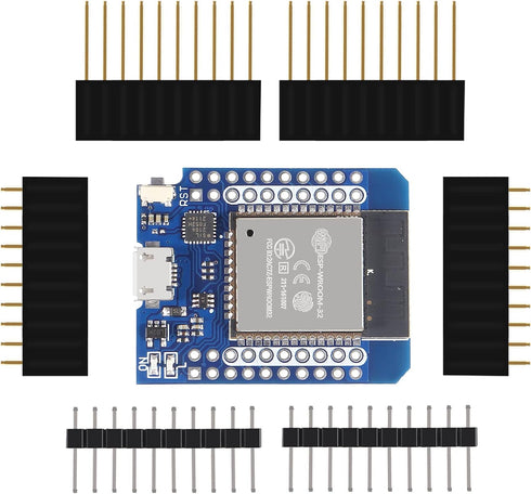 D1 Mini NodeMCU ESP32 ESP-WROOM-32 WLAN WiFi Bluetooth Development Board, 5V Compatible for Arduino (3pcs)