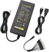 Tnuocke 3-Prong Security Camera Power Adapter,12V 5A 100V-240V Camera Power Adapter 8-Way Power