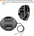 PATIKIL 2 Pack Camera Lens Cap, Center Pinch Front Cover with Cap String and Microfiber Cloth for 40.5mm Lenses