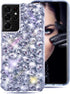 Bonitec Compatible with Galaxy S21 Ultra Case, 3D Glitter Sparkle Bling Luxury Shiny Crystal Rhinestone Cover
