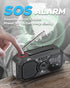 SIYEGK 3500mAh Emergency Weather Radio, Portable AM FM NOAA Radios with Crank SOS Alarm, Pocket Solar Emergency