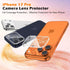 imluckies 3 Pack 17 6.3" 9H for iPhone Pro Camera Lens Protector, HD Clear Tempered Glass Camera Accessories, Hardness