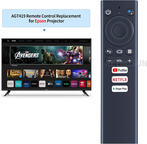 PZL Replacement fit for Ematic Android TV UHD 4K Streaming Box Voice Bluetooth Remote Control AGT419 AGT418