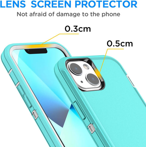 AICase iPhone 13 Mini Case (5.4") - Rugged, Heavy Duty, Shockproof, Dust Proof, with Glass Screen Protector.