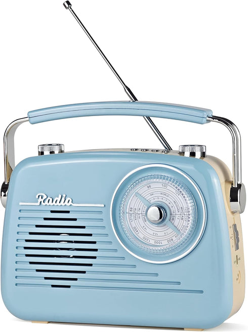 WENPZERAY Portable AM FM Shortwave Vintage Radio Multifunctional Bluetooth Speaker 4 Power Options