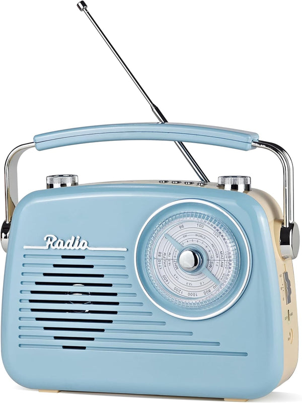 WENPZERAY Portable AM FM Shortwave Vintage Radio Multifunctional Bluetooth Speaker 4 Power Options