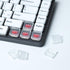 Chocfox Keycaps Low Profile PBT Keycaps for Kailh Chocolate Switch Mechanical Keyboard (Frosted Transparent White,