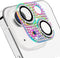 Bling 3D Rhinestone Camera Lens Protector for iPhone 14 & 14 Plus, 9H Tempered Glass, Anti-Scratch, Shockproof,