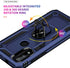 for Moto G Pure Case with HD Screen Protector, Military Grade Ring Car Mount Kickstand Hybrid Hard Soft TPU (Blue)