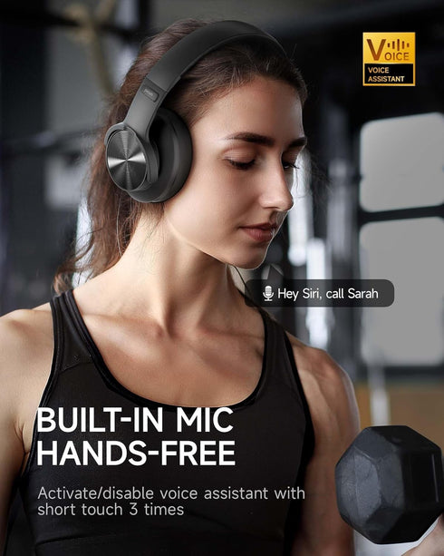 Picun B8 Bluetooth Headphones: 120 Hours Wireless, Foldable Over-Ear, Hands-Free Calls, 3EQ & Game Mode for Travel &