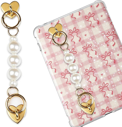 Metal Strap for Kindle - Y2k Pearl Alloy Grip Chain Charm Bracelets
